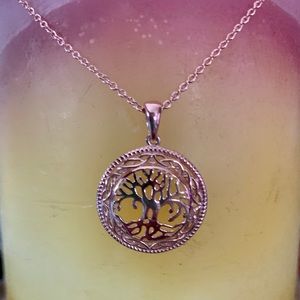 Tree Pendant Necklace (20 in) in 14K Rose Gold